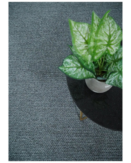 5x8 and 8x10 Braided Wool Solid Gray Hand Woven Soft Plush Area Rug