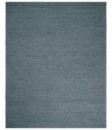 5x8 and 8x10 Braided Wool Solid Gray Hand Woven Soft Plush Area Rug
