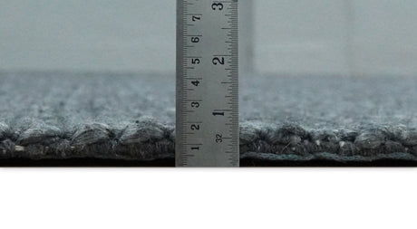 5x8 and 8x10 Braided Wool Solid Gray Hand Woven Soft Plush Area Rug