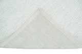 5x8 and 8x10 Braided Wool Solid White Hand Woven Soft Plush Area Rug