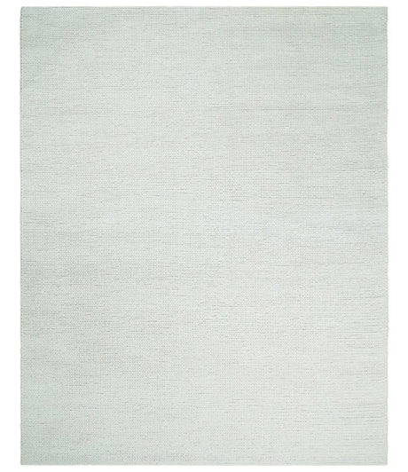 5x8 and 8x10 Braided Wool Solid White Hand Woven Soft Plush Area Rug