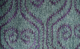 5x8 and 8x10 Hand Knotted Blue, Gray and Purple Modern Contemporary Southwestern Tribal Recycled Silk Area Rug