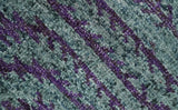 5x8 and 8x10 Hand Knotted Blue, Gray and Purple Modern Contemporary Southwestern Tribal Recycled Silk Area Rug