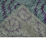 5x8 and 8x10 Hand Knotted Blue, Gray and Purple Modern Contemporary Southwestern Tribal Recycled Silk Area Rug