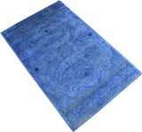 5x8 Blue Handmade Overdyed Wool Area Rug , Accent Rug, Kitchen, Living Room Rug | TUF8-Area Rug-Parc Decor