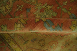 5x8 Gold and Rust Heriz Serapi Traditional Vintage Antique Hand Knotted Wool Area Rug