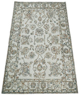 5x8 Hand Hooked Blue and Beige Wool Textured Loop Area Rug | GAR11-Area Rug-Parc Decor