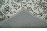 5x8 Hand Hooked Blue and Beige Wool Textured Loop Area Rug | GAR11-Area Rug-Parc Decor