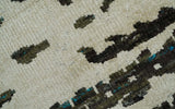 5x8 Hand Knotted Beige and Brown Modern Abstract Recycled Silk Area Rug