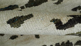 5x8 Hand Knotted Beige and Brown Modern Abstract Recycled Silk Area Rug