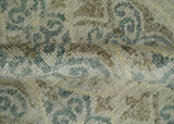 5x8 Hand Knotted Beige, Blue and Camel Modern Contemporary Bamboo Silk Area Rug