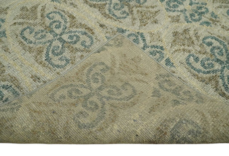 5x8 Hand Knotted Beige, Blue and Camel Modern Contemporary Bamboo Silk Area Rug