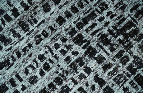 5x8 Hand Knotted Black and Silver Modern Abstract Recycled Silk Area Rug