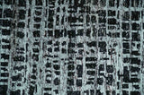 5x8 Hand Knotted Black and Silver Modern Abstract Recycled Silk Area Rug