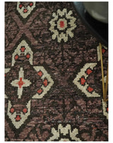 5x8 Hand Knotted Brown, Beige and Rust Antique Style Contemporary Bamboo Silk Area Rug