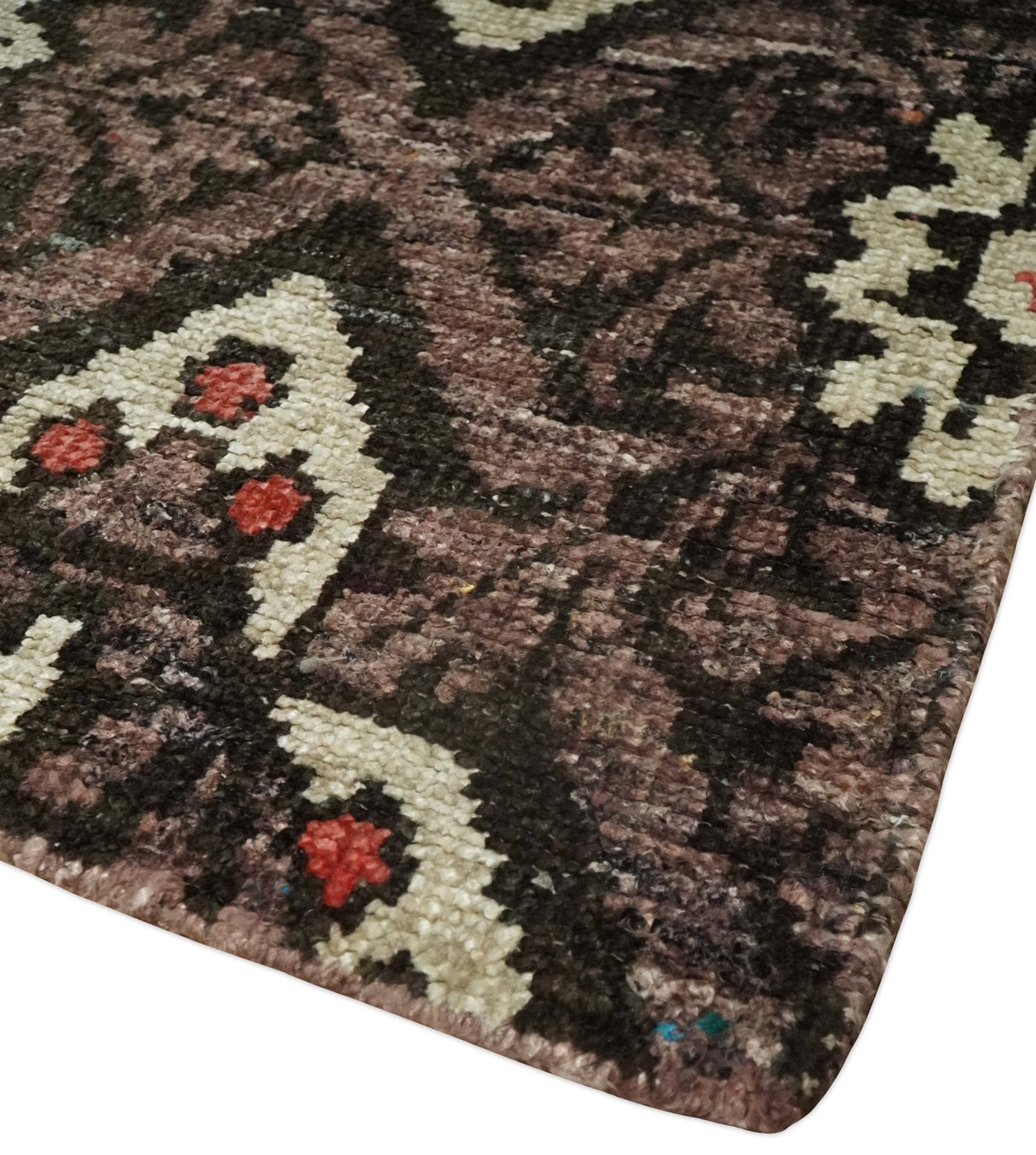 5x8 Hand Knotted Brown, Beige and Rust Antique Style Contemporary Bamboo Silk Area Rug
