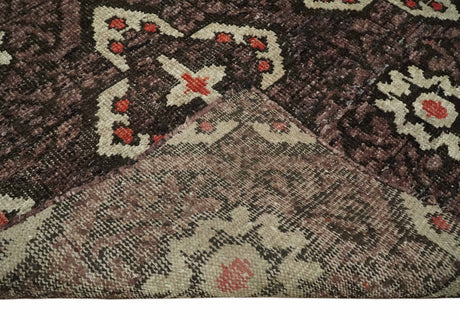 5x8 Hand Knotted Brown, Beige and Rust Antique Style Contemporary Bamboo Silk Area Rug