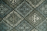 5x8 Hand Knotted Charcoal, Blue and Ivory Antique Persian Style Contemporary Bamboo Silk Area Rug | OP88