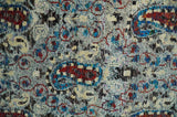 5x8 Hand Knotted Persian Style Ivory And Silver Recycled Silk Area Rug