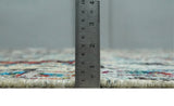 5x8 Hand Knotted Persian Style Ivory And Silver Recycled Silk Area Rug