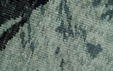 5x8 Hand Knotted Teal, Black and Ivory Antique Contemporary Bamboo Silk Area Rug