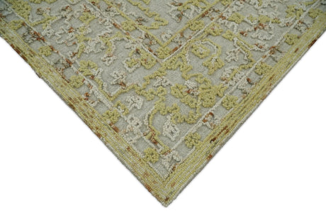 5x8 Hand Tufted Beige Wool Textured Loop Area Rug