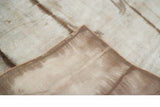 5x8 Hand Woven Beige and Brown Modern Floral Art Silk Rug