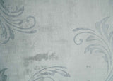 5x8 Hand Woven Silver and Gray Modern Floral Art Silk Rug