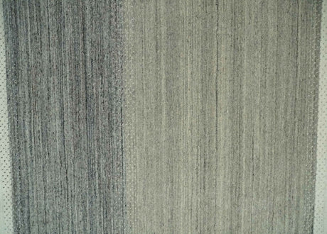 5x8 Ivory, Gray and Black Striped Wool Hand Woven Southwestern Gabbeh Rug | KNT18