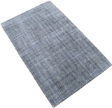 5x8 Silver and Black Modern Contemporary Hand Loom Viscose Area Rug