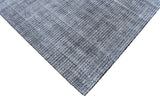 5x8 Silver and Black Modern Contemporary Hand Loom Viscose Area Rug