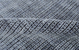 5x8 Silver and Black Modern Contemporary Hand Loom Viscose Area Rug