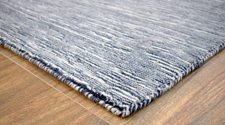 5x8 Solid Gray Rug | Handmade Wool & Viscose Area Rug | TRD1007158