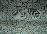 5x8 Teal and Silver Hand Knotted Southwestern Tribal Trellis wool Area Rug