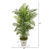 6’ Areca Palm Artificial Tree in Planter(Indoor/Outdoor)-Parc Decor