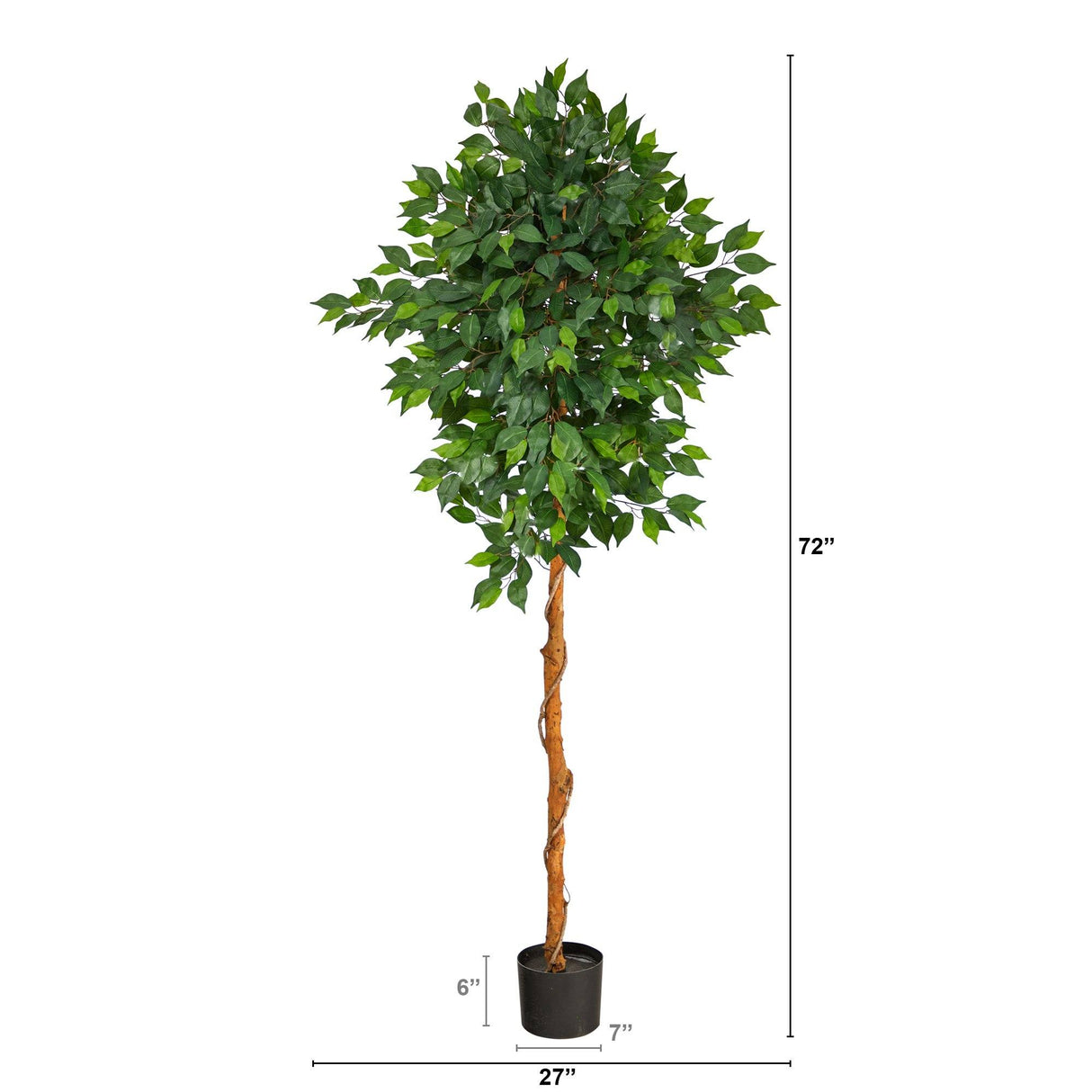 6’ Artificial Ficus Tree-Parc Decor