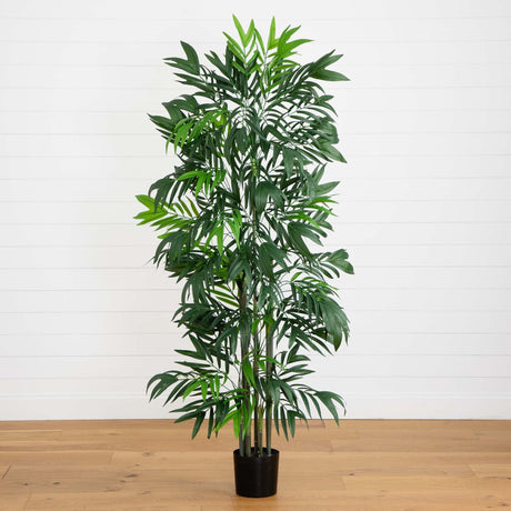 6' Artificial Green Bamboo Palm Silk Tree-Parc Decor