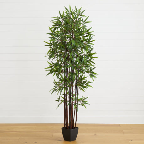 6’ Bamboo Silk Tree w/Planter-Parc Decor