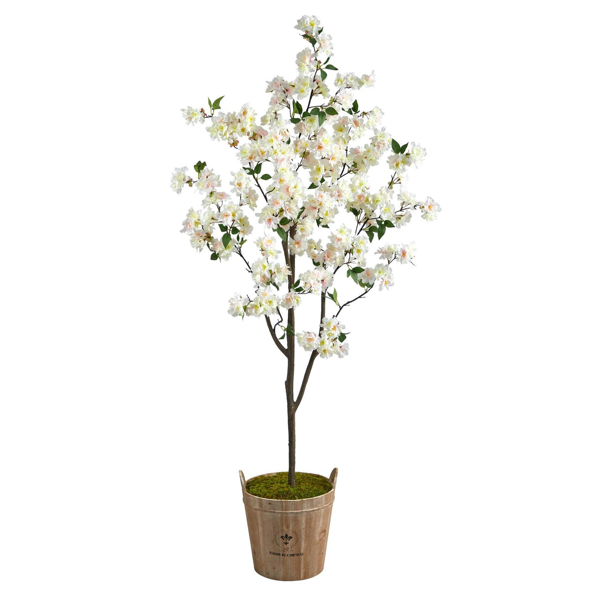 6’ Cherry Blossom Artificial Tree in Farmhouse Planter-Parc Decor