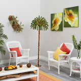 6’ Christmas Palm Artificial Tree with 200 Warm White LED Lights-Parc Decor