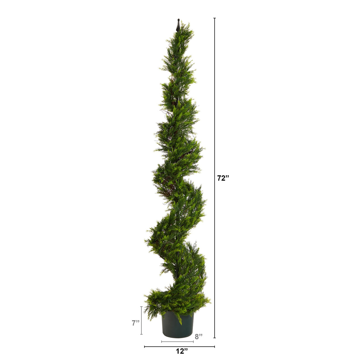 6’ Cypress Spiral Topiary Artificial Tree-Parc Decor