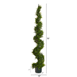6’ Cypress Spiral Topiary Artificial Tree-Parc Decor