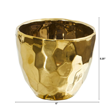 6” Designer Gold Vase-Parc Decor
