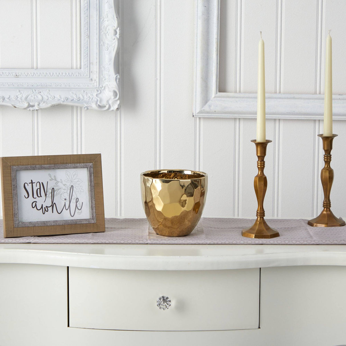 6” Designer Gold Vase-Parc Decor