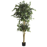 6' Double Ball Ficus Silk Tree-Parc Decor