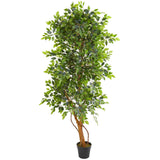 6’ Elegant Ficus Artificial Tree-Parc Decor