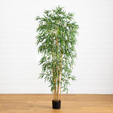 6' Fancy Style Slim Bamboo Silk Tree-Parc Decor