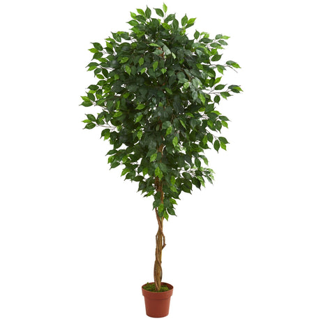 6’ Ficus Artificial Tree in Nursery Planter-Parc Decor