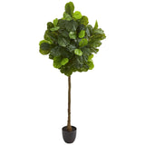 6’ Fiddle Leaf Artificial Tree (Real Touch)-Parc Decor