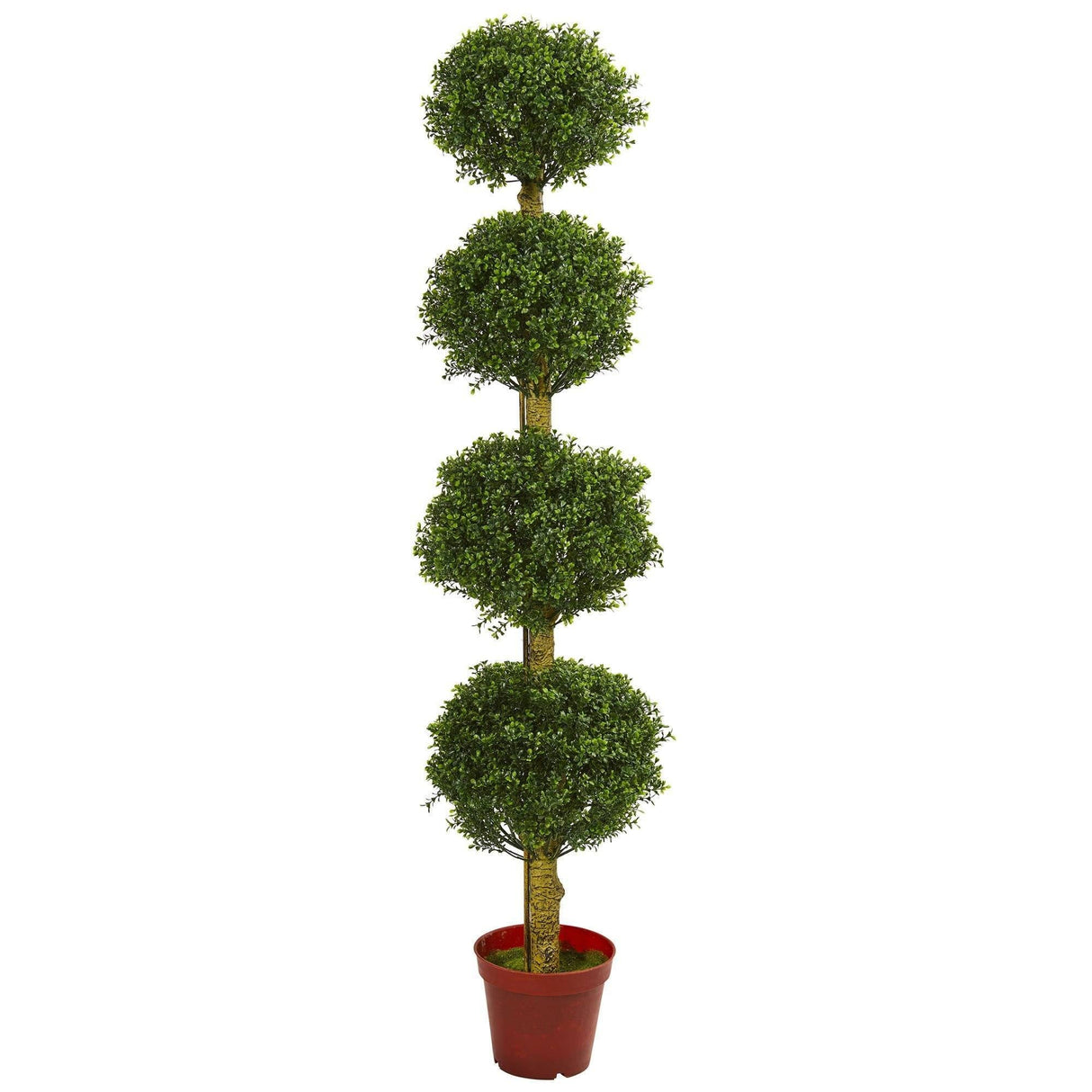 6’ Four Tier Boxwood Artificial Topiary Tree UV Resistant (Indoor/Outdoor)-Parc Decor